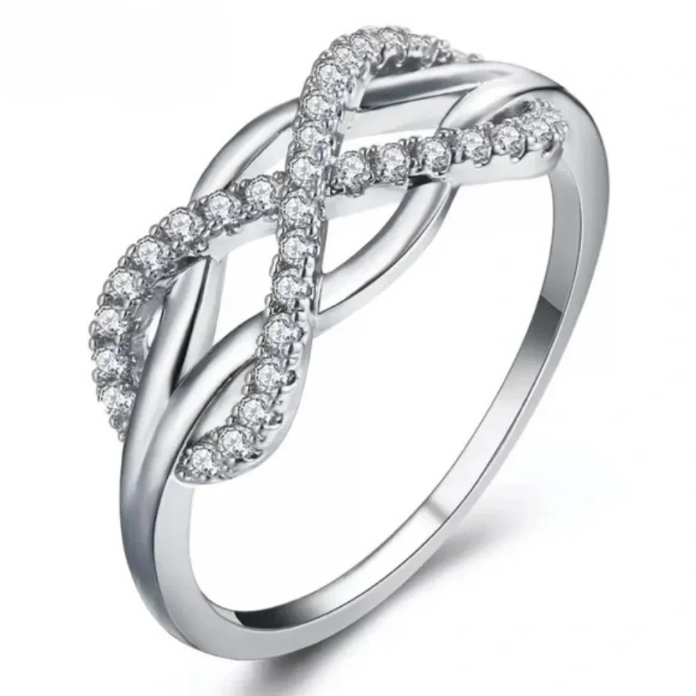 New Infinity 14K White Gold & Diamond Ring - Picture 3 of 5